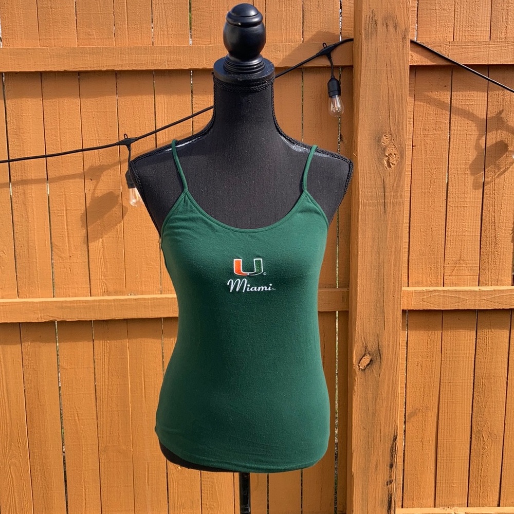 Miami Hurricanes Embroidered Tank Top Size M